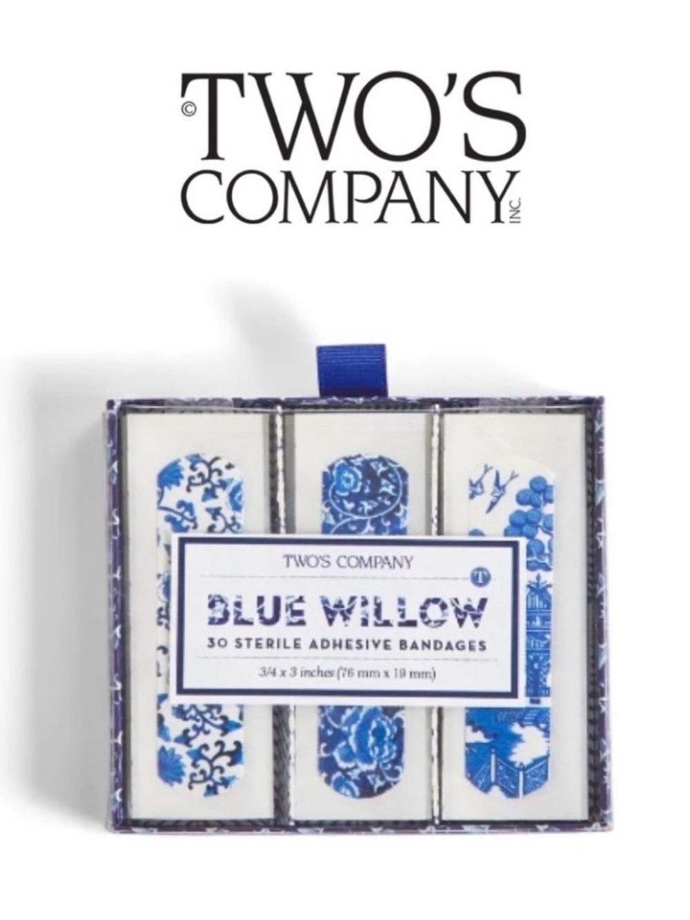 Two's Company Blue Willow Decorative Adhesive Bandages - Blue & White